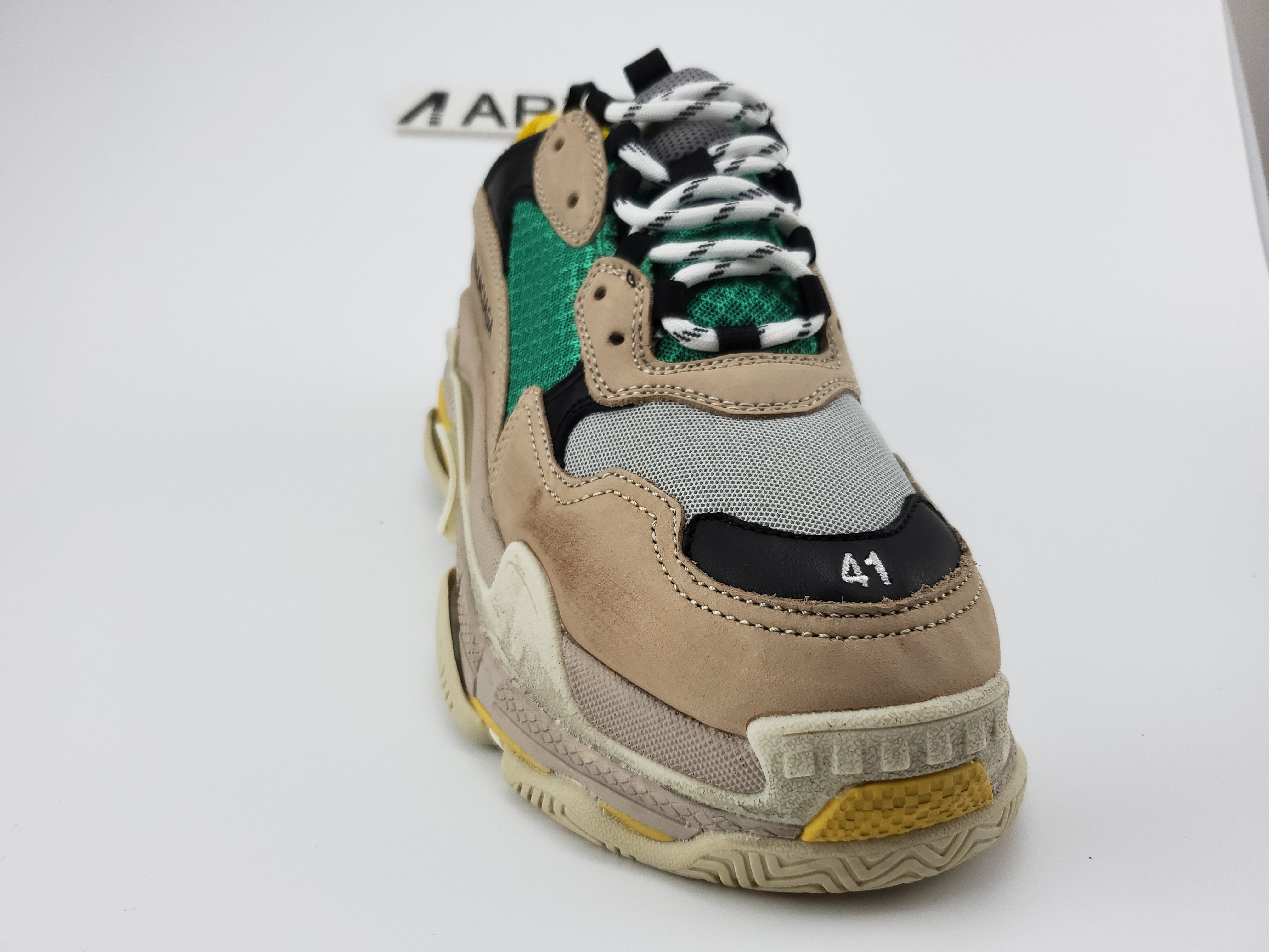Balenciga Triple S Beige Green Yellow (2018 Reissue)