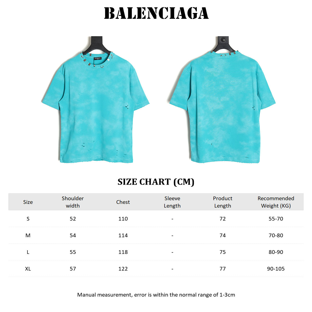 Ba*len*cia*ga 23ss short-sleeved t-shirt