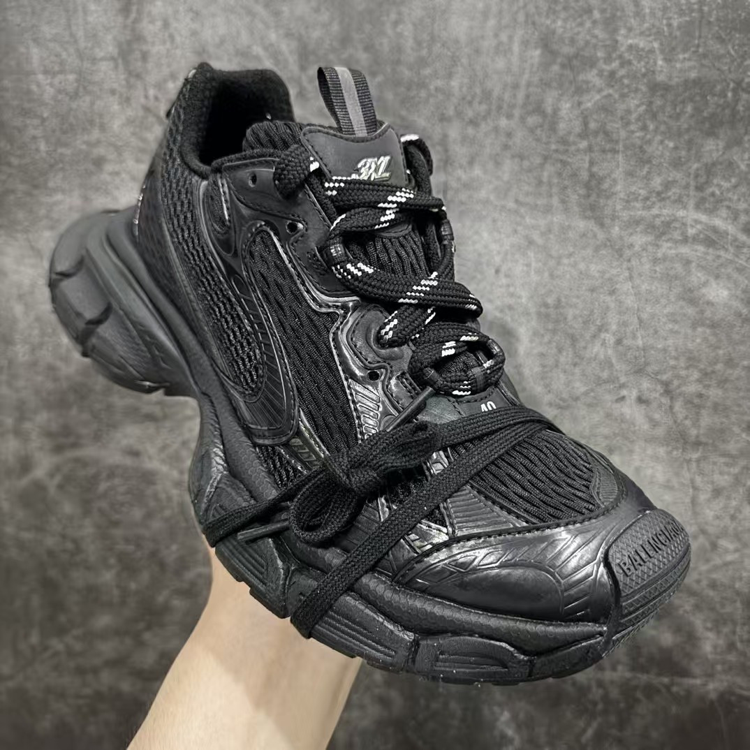 UA Balenciga 3XL Knit Sneaker Black (run one size large)