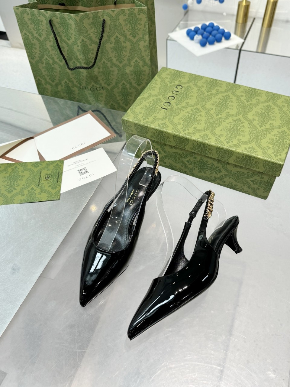 G*u*i signoria slingback pump mid-heel shoes