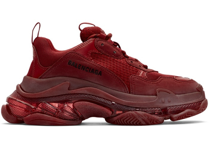 Balenciga Triple S Burgundy Red
