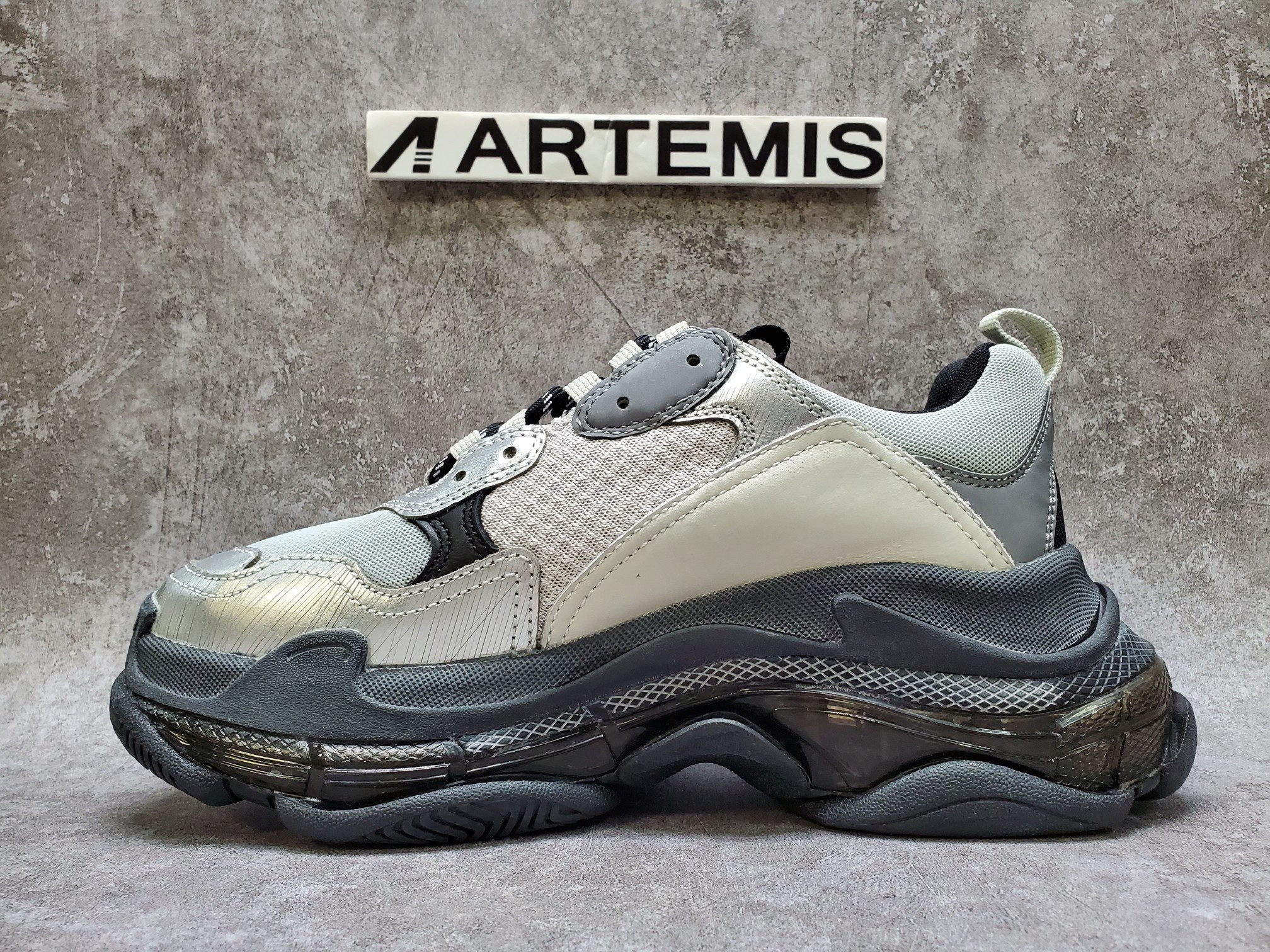 Balenciga Triple S Black Silver