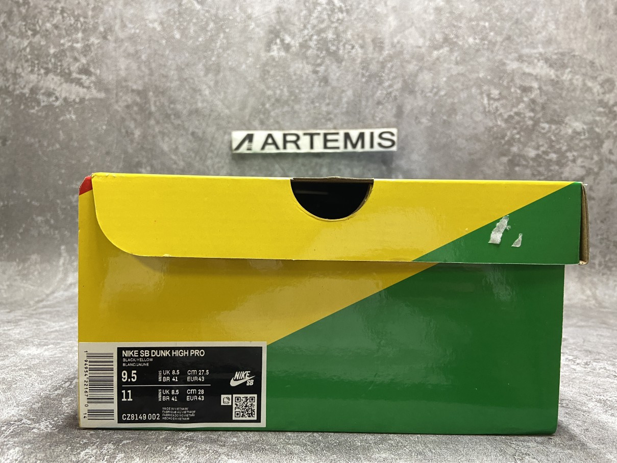 Nike Dunk High Black Yellow