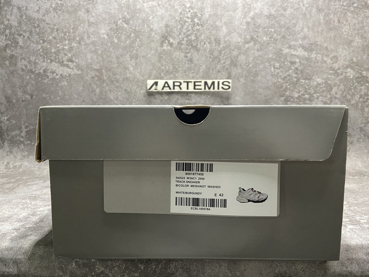 Balenciga Track White Burgundy