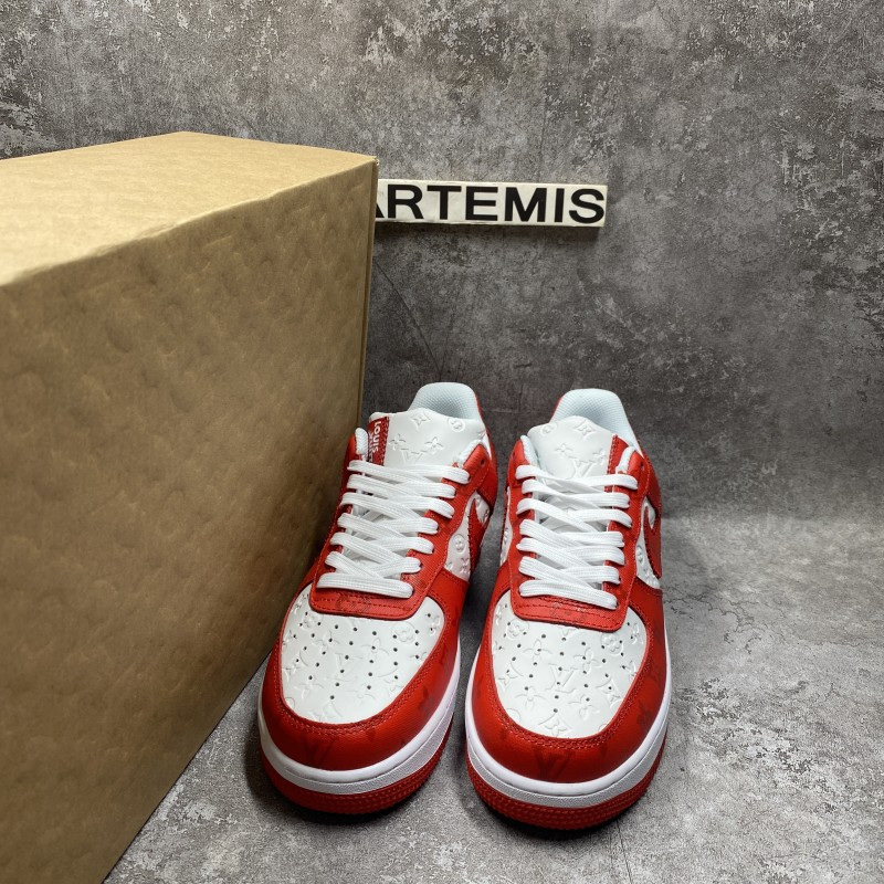 1V x Air Force 1 Low By Virgil Abloh White Red