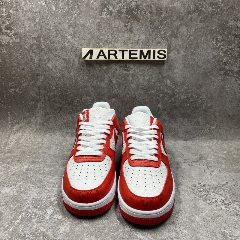 1V x Air Force 1 Low By Virgil Abloh White Red