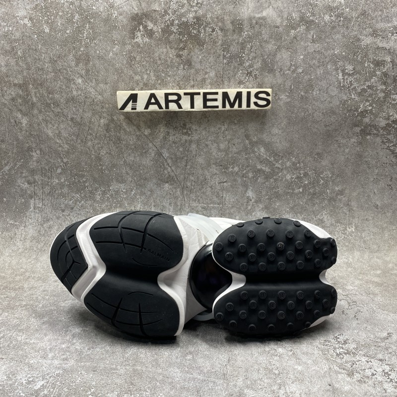 Balmain Unicorn Two-Tone Layered Sneakers