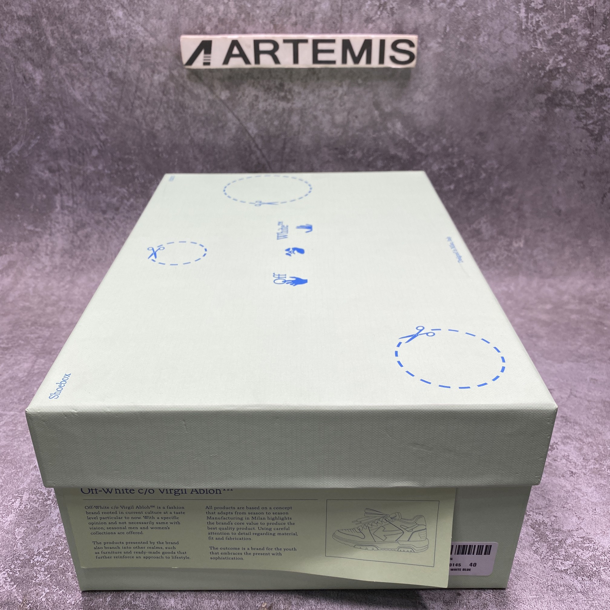 OFF-WHITE Out Of Office OOO Low White Blue