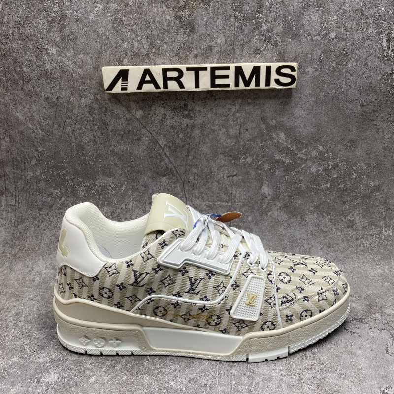 LV Trainer Beige Stripe Monogram