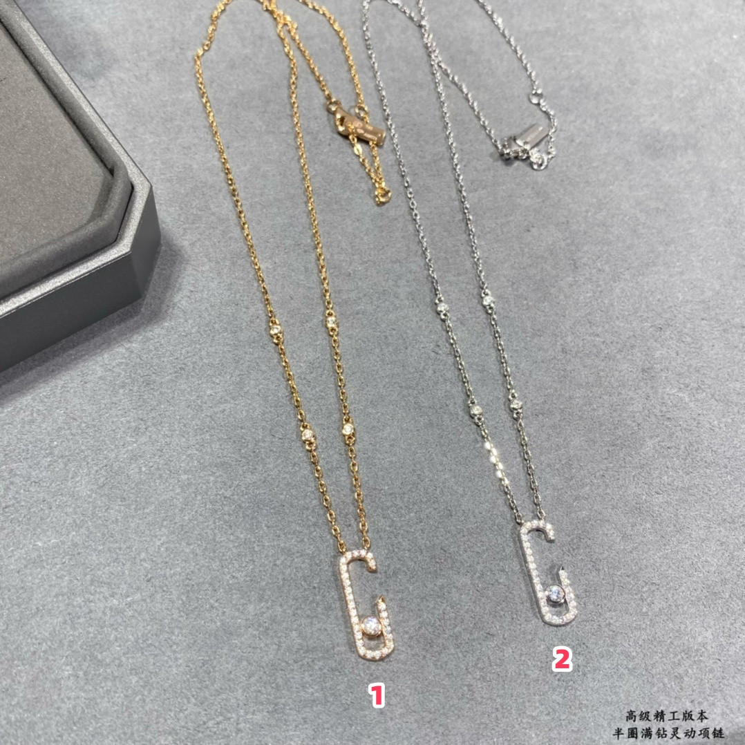 messika semi-hoop full Di*m*nd moving necklace