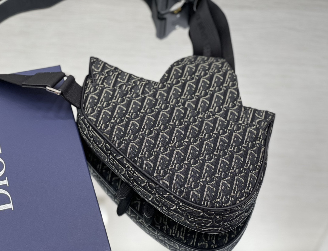 ch**an D*or saddle crossbody bag oblique canvas 26 x 19 x 4.5 cm