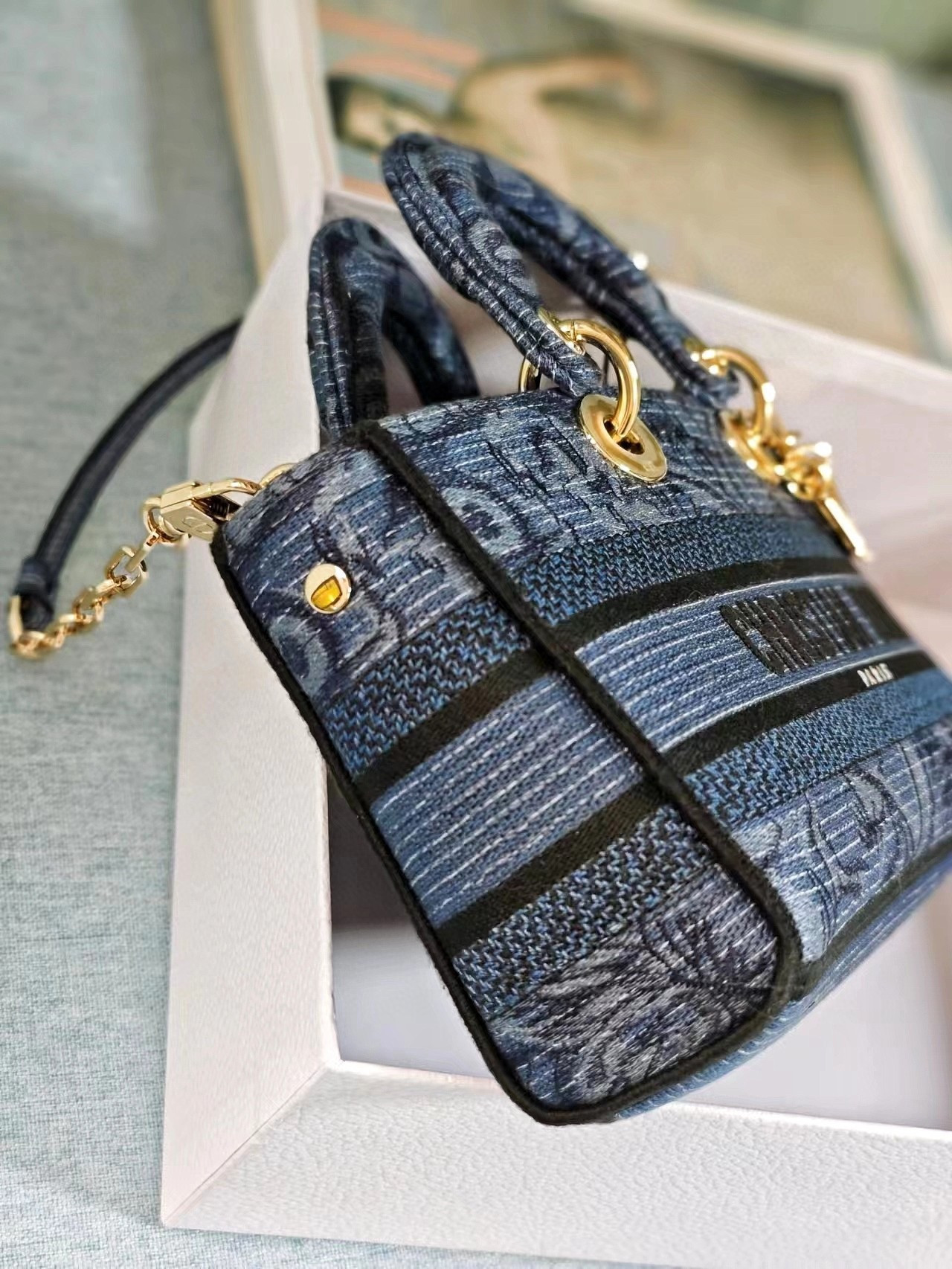 D*or medium lady d-joy bag blue