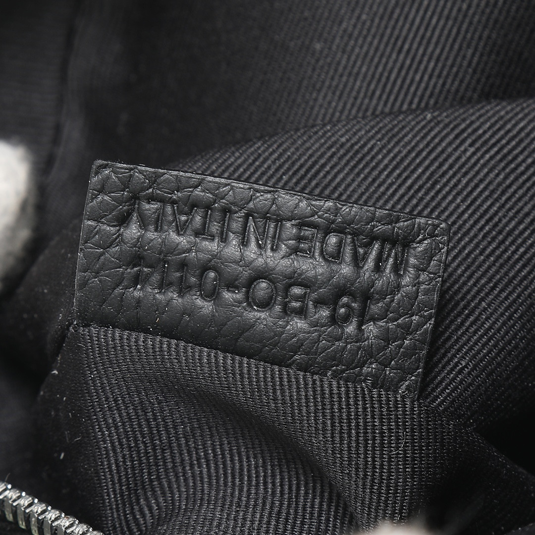 D*or safari bag with strap black 8.5 x 6 x 2.5 inches