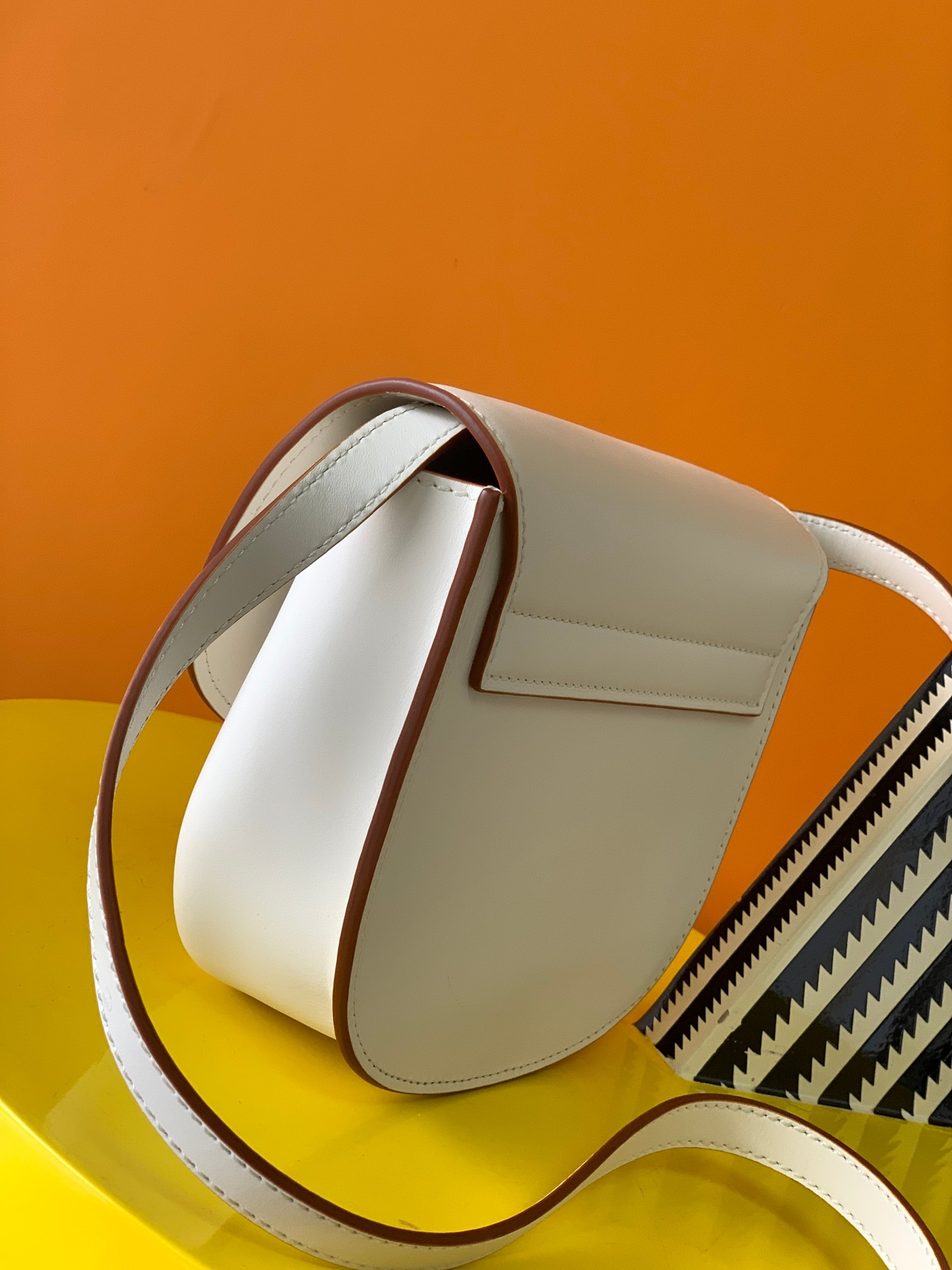 Y*L kaia small satchel in smooth leather 7.2 x 6.1 x 2.1 inches